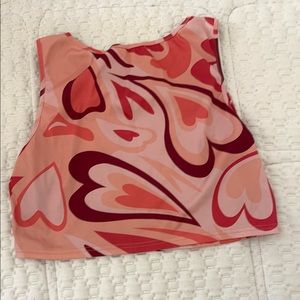 Plus Heart Print Tank Top from SHEIN